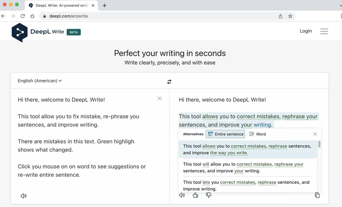 DeepL Write gallery image
