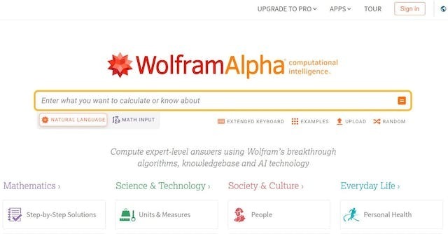 WolframAlpha gallery image
