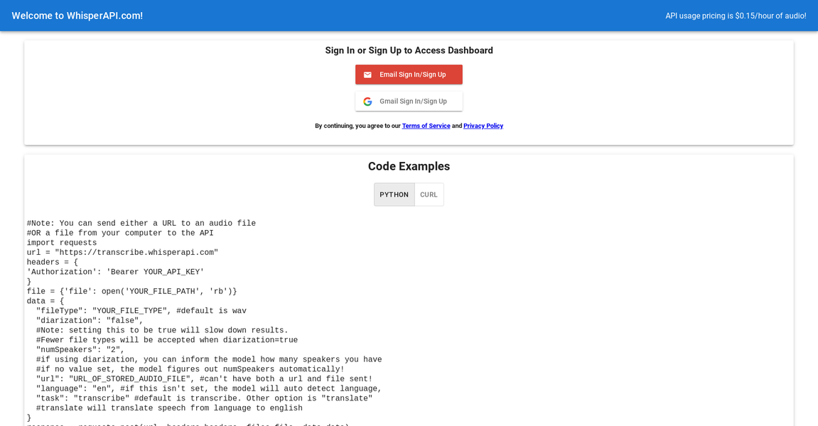 WhisperAPI gallery image
