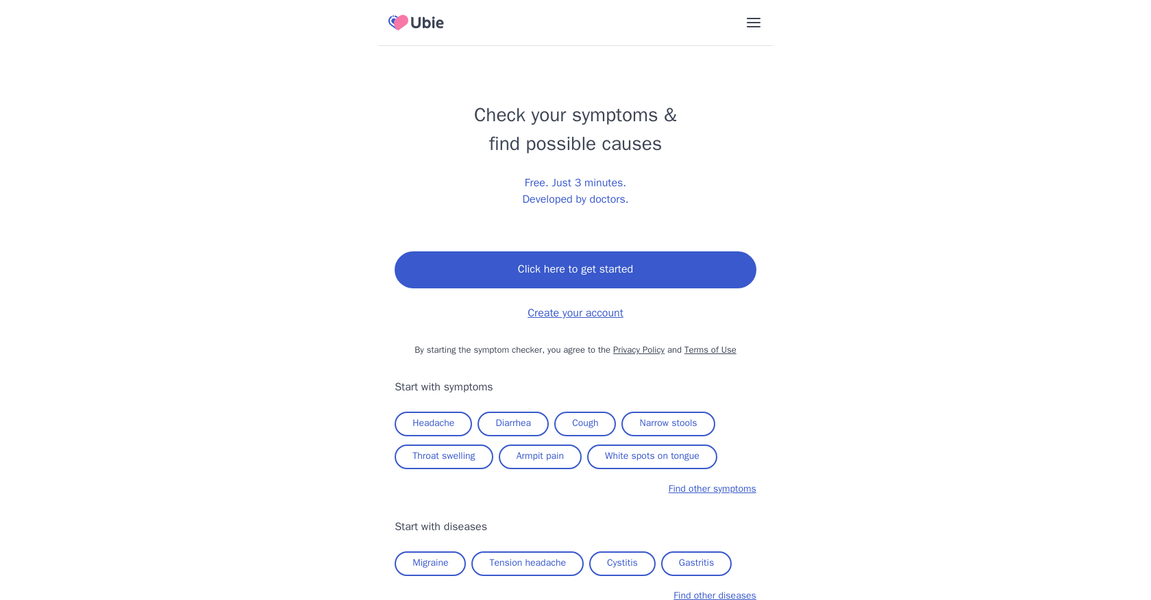 Ubie AI Symptom Checker gallery image