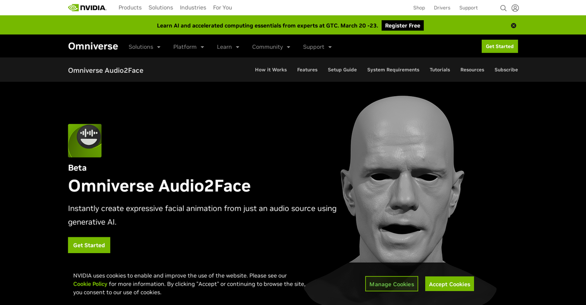 Omniverse Audio2Face gallery image