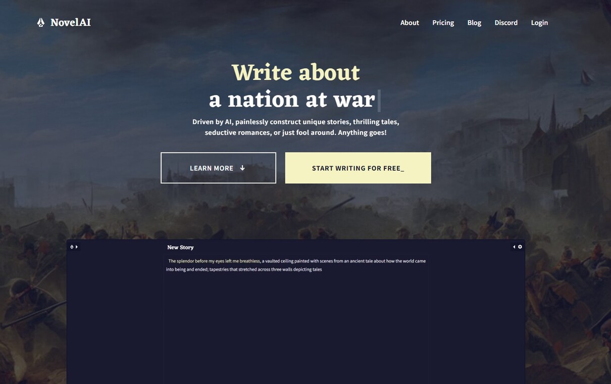 Novel AI gallery image