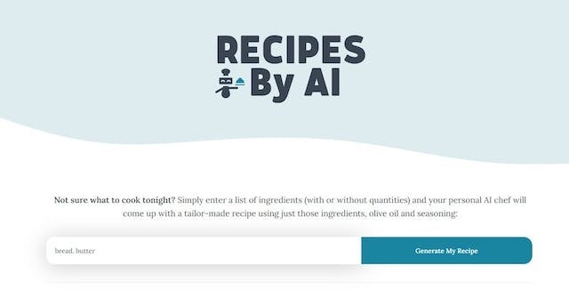 Recipes By AI gallery image