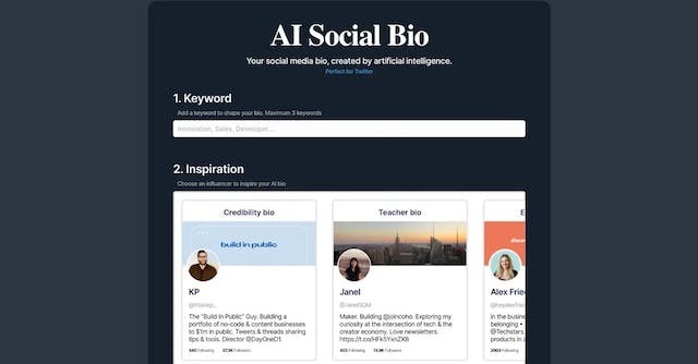 AI Social Bio gallery image
