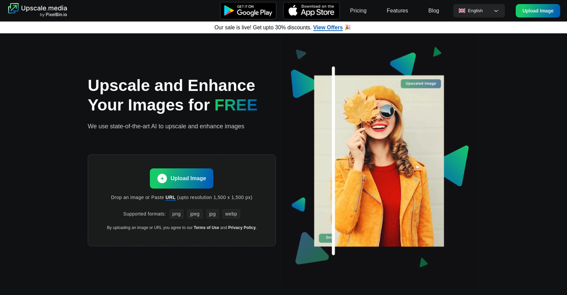 Upscale media gallery image