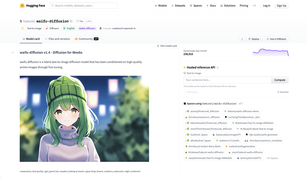 Waifu Diffusion gallery image