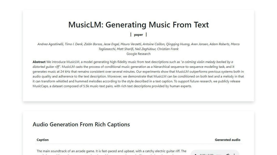 MusicLM gallery image