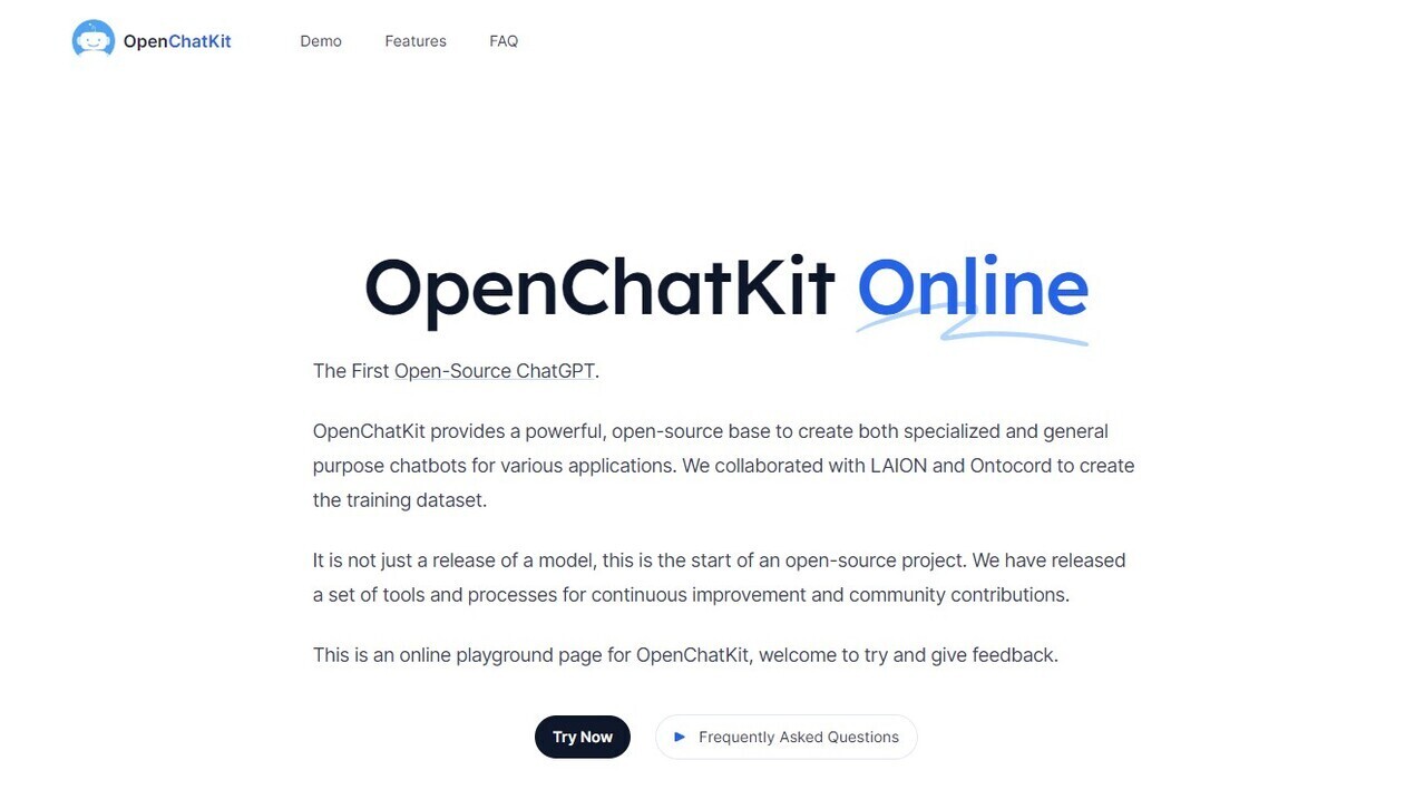 OpenChatKit gallery image