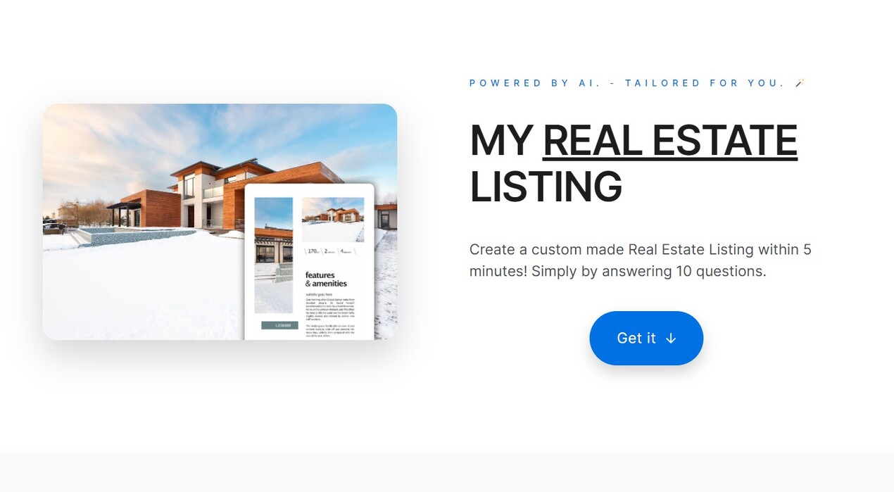 My Real Estate Listing AI gallery image