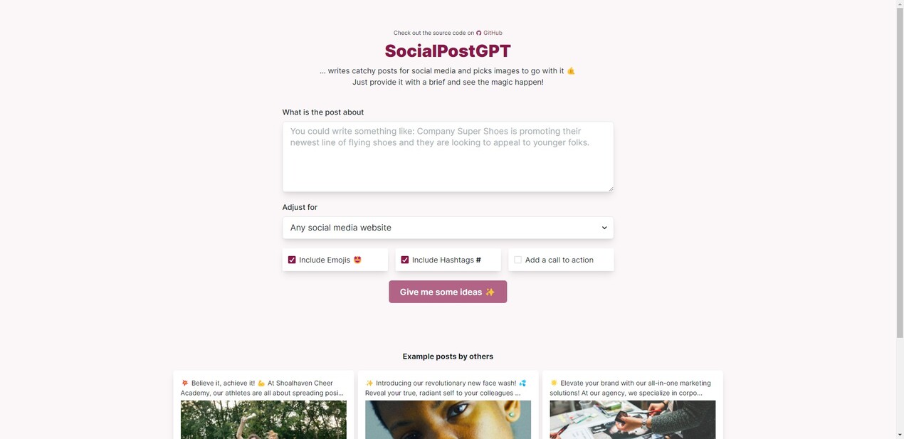 SocialPostGPT gallery image