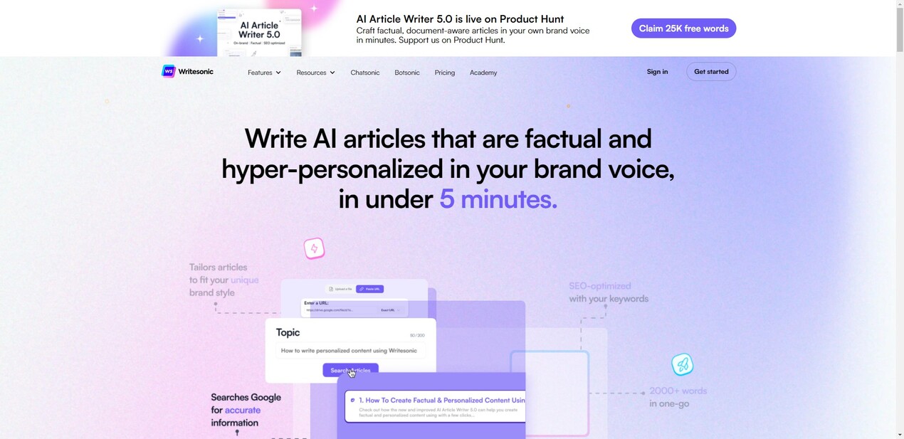 Factual On-Brand AI Writer gallery image