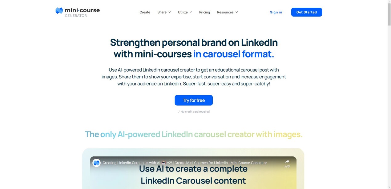 AI-Powered LinkedIn Carousel Creator gallery image