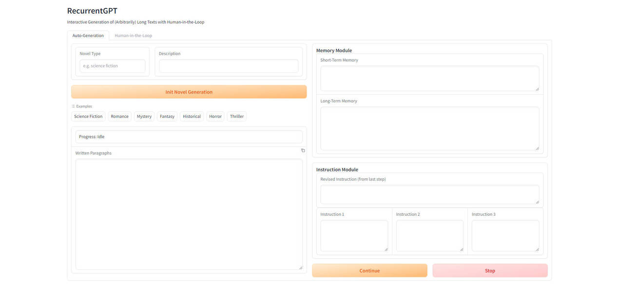 RecurrentGPT gallery image