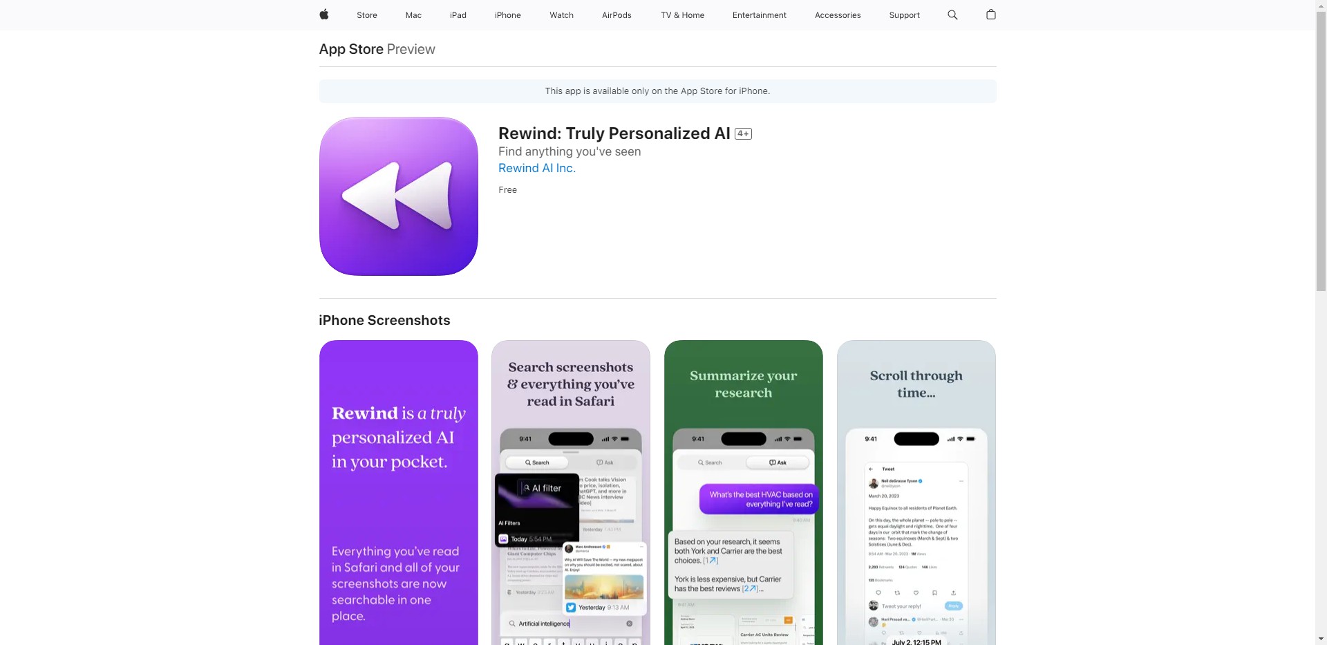 Rewind for iPhone gallery image