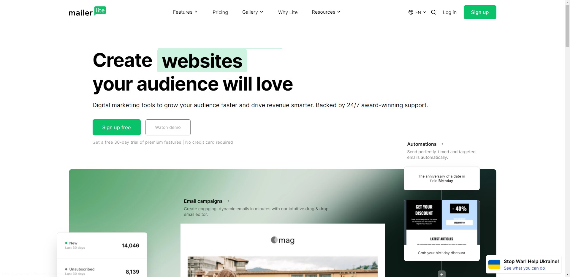 MailerLite gallery image