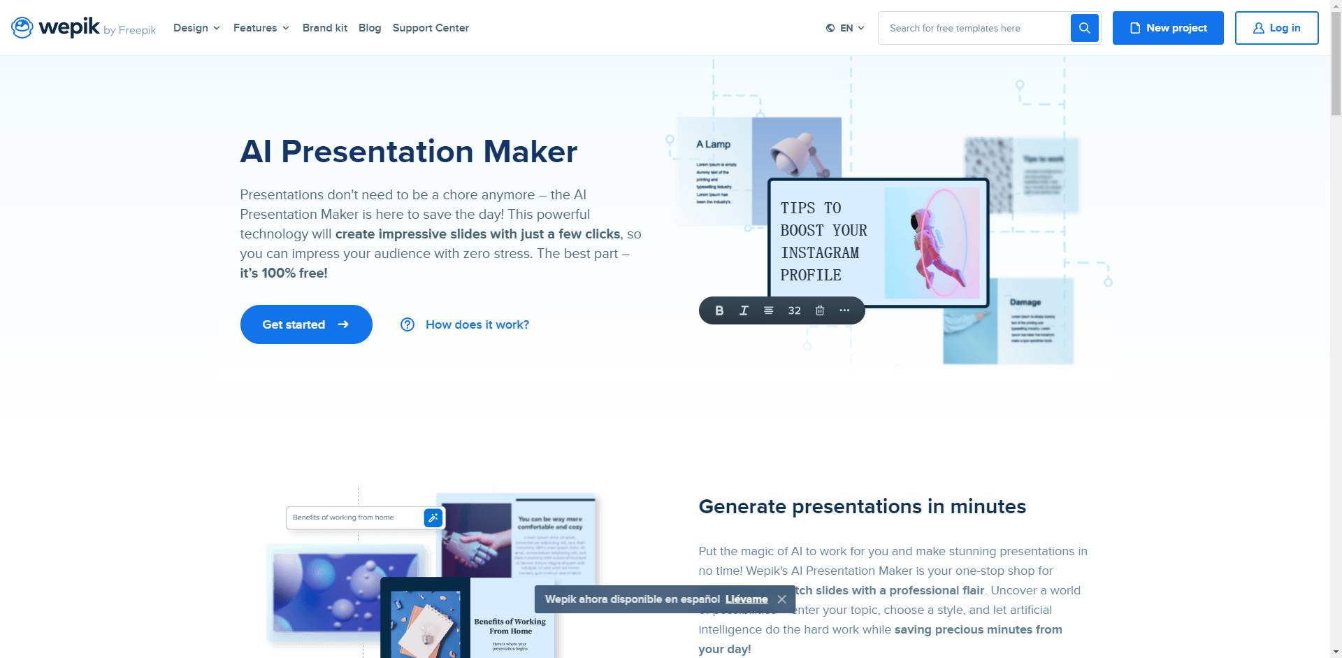 Wepik AI Presentation Maker gallery image