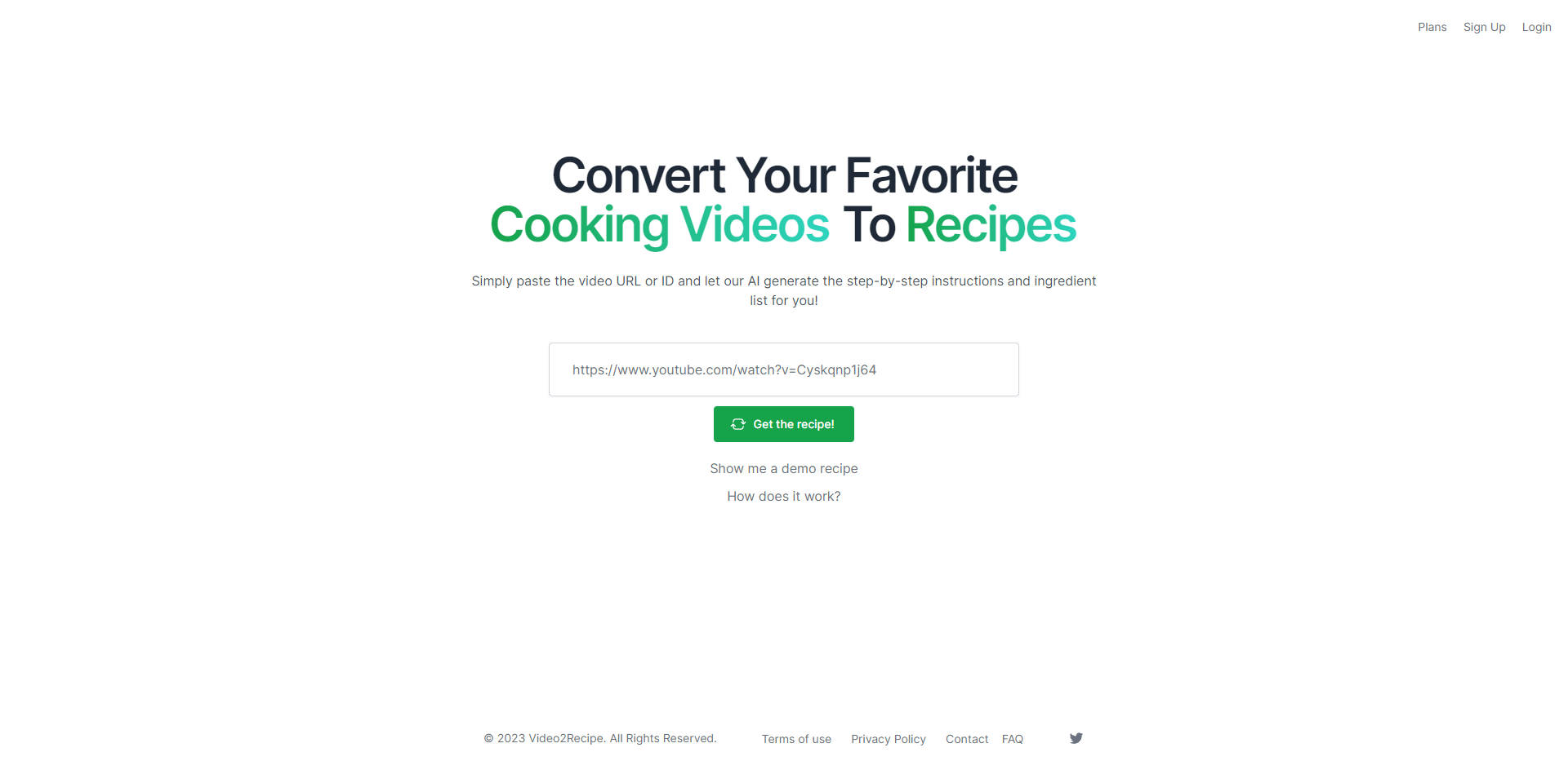 Video2Recipe gallery image