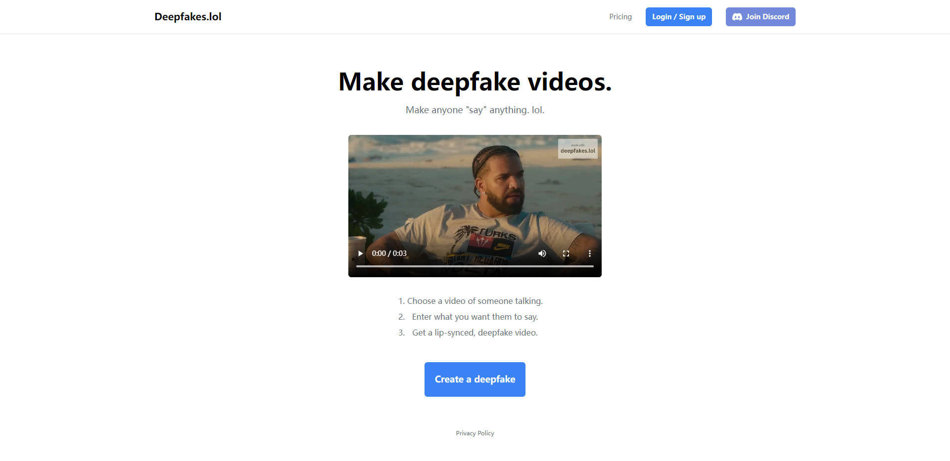 Deepfakes.lol gallery image