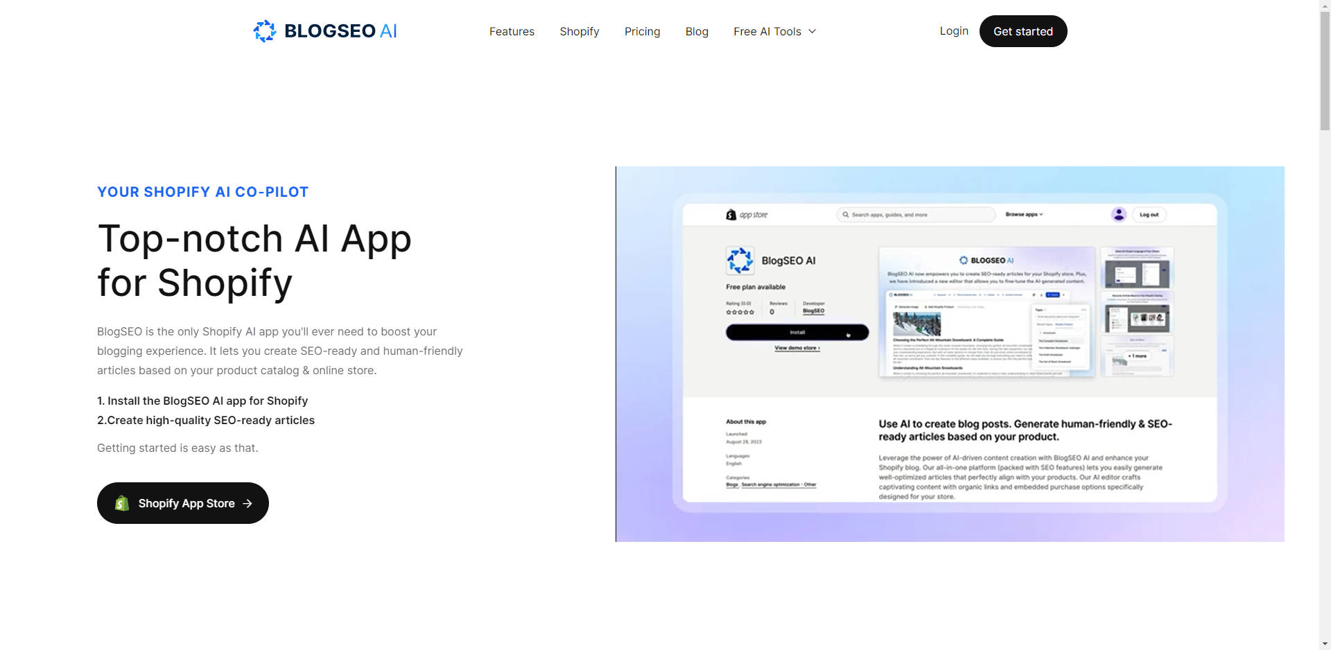 BlogSEO AI for Shopify gallery image