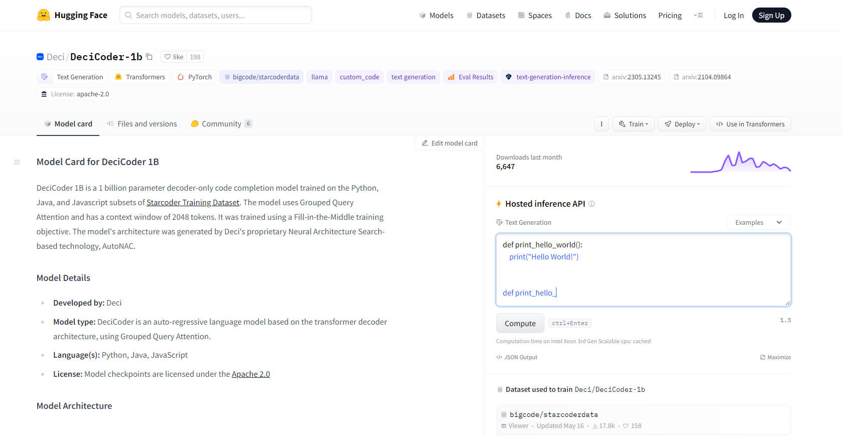 DeciCoder gallery image