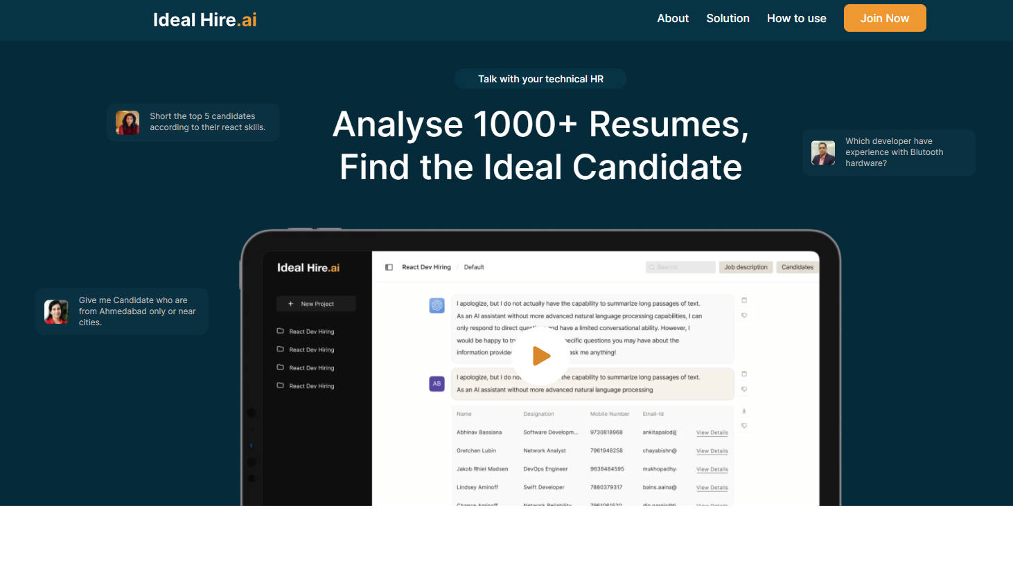 Ideal Hire Ai gallery image