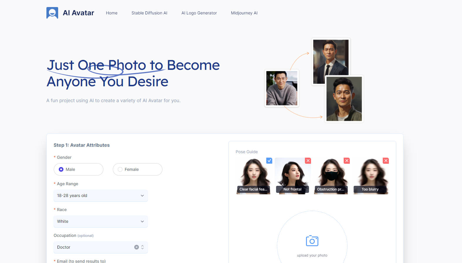 AI Avatar Generator Free App Online gallery image