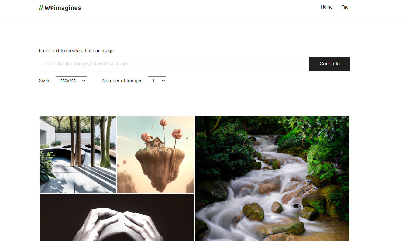 WPimagines AI image generator gallery image