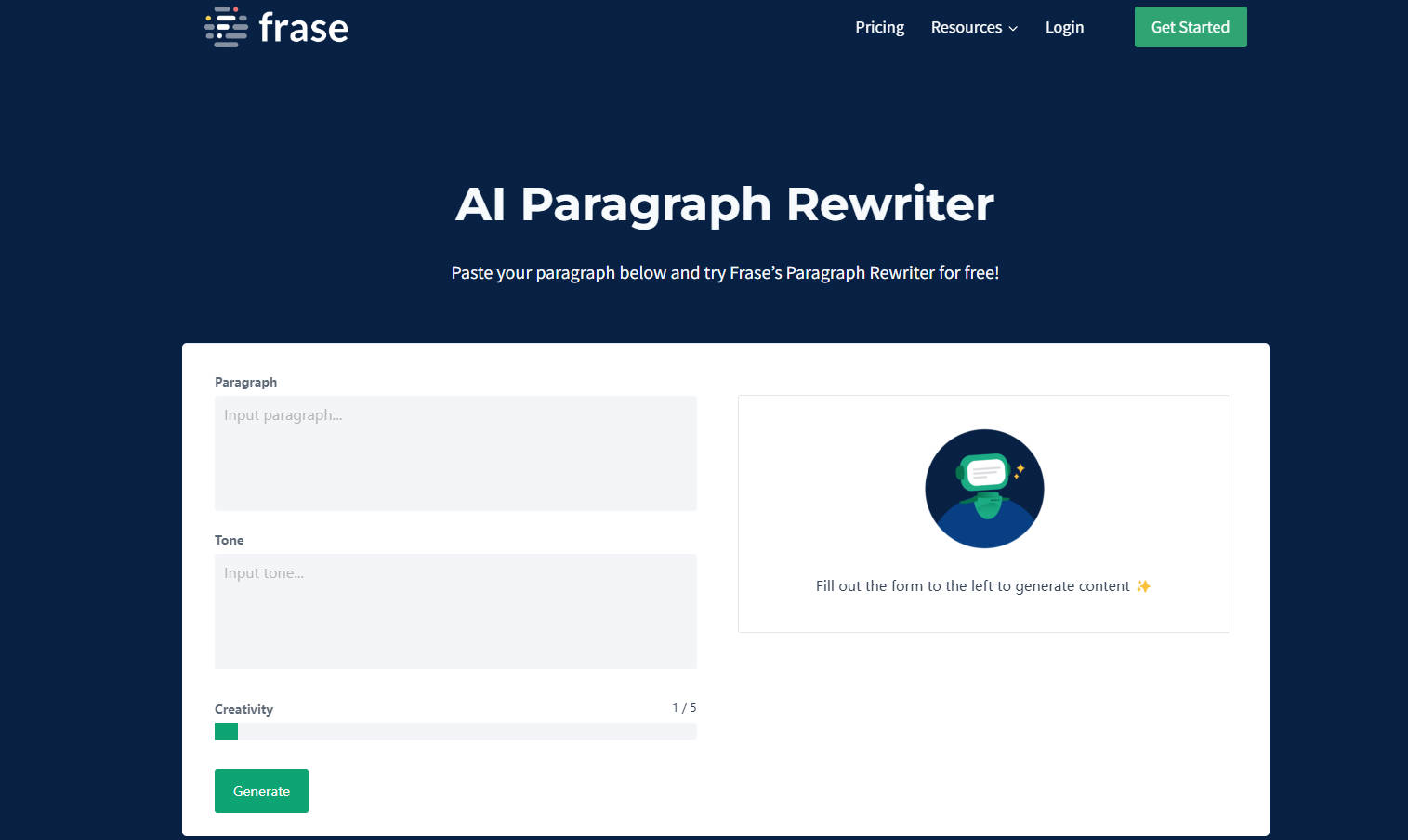 Paragraph Rewriter by Frase gallery image
