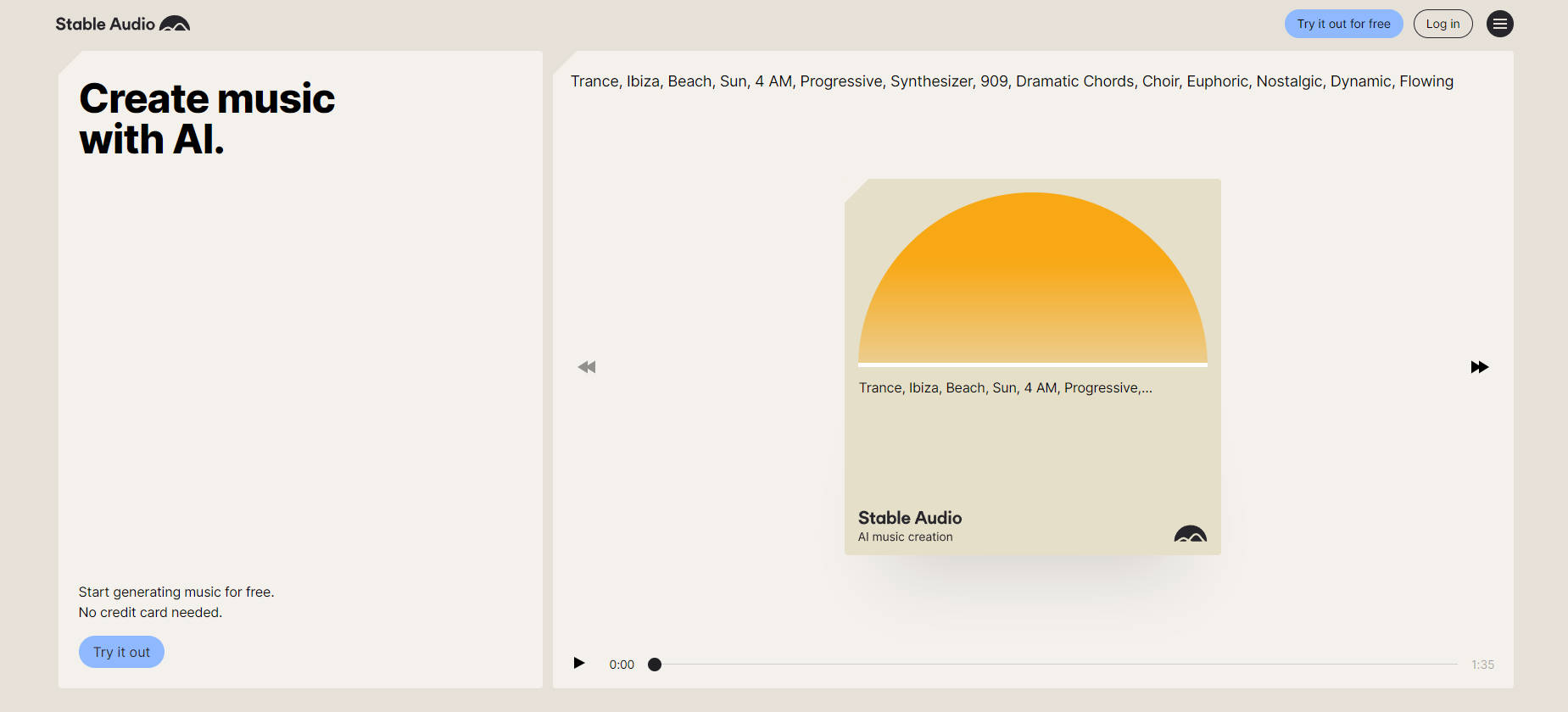 Stable Audio gallery image