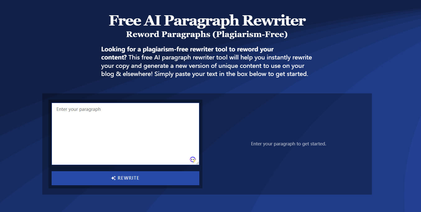 Free AI Paragraph Rewriter gallery image