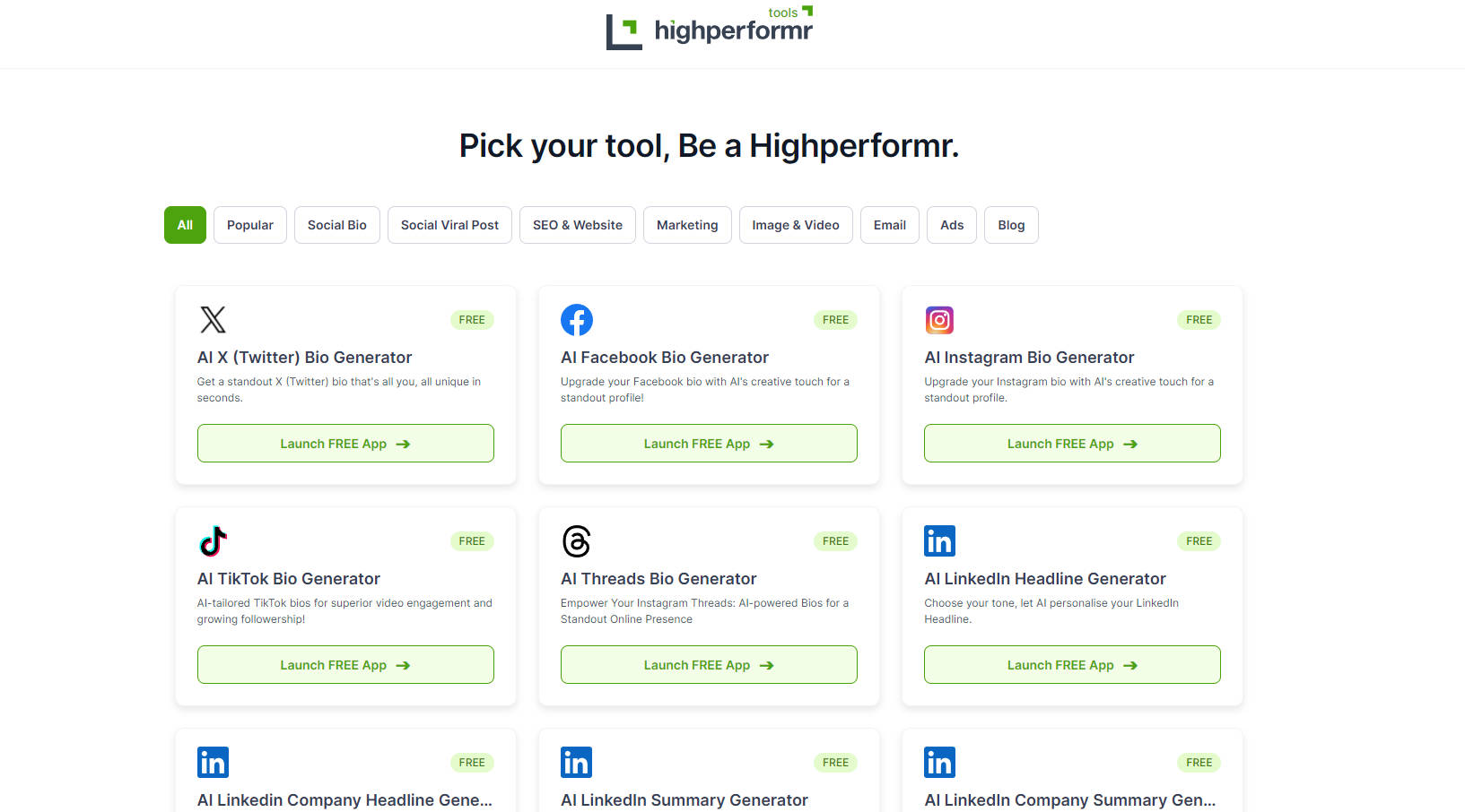 Highperformr AI Tools gallery image