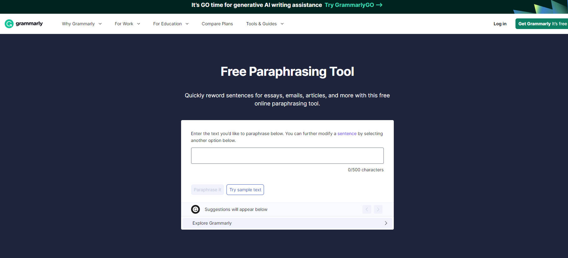 Free Paraphrasing Tool | Grammarly