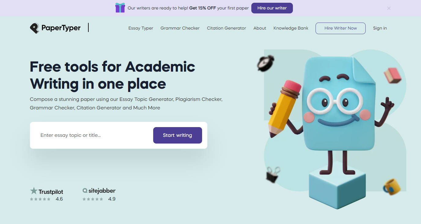 Free AI Essay Writer by papertyper gallery image