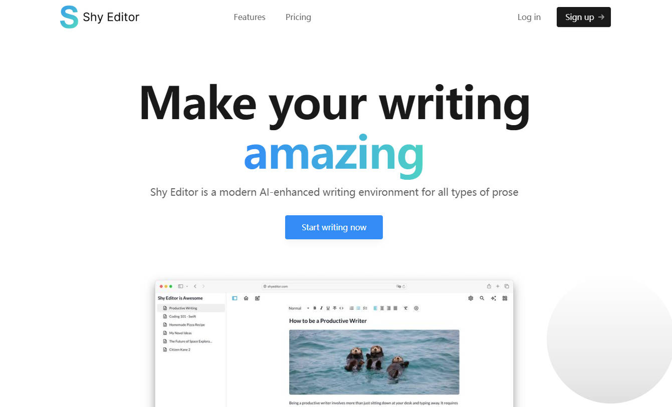 Shy Editor gallery image