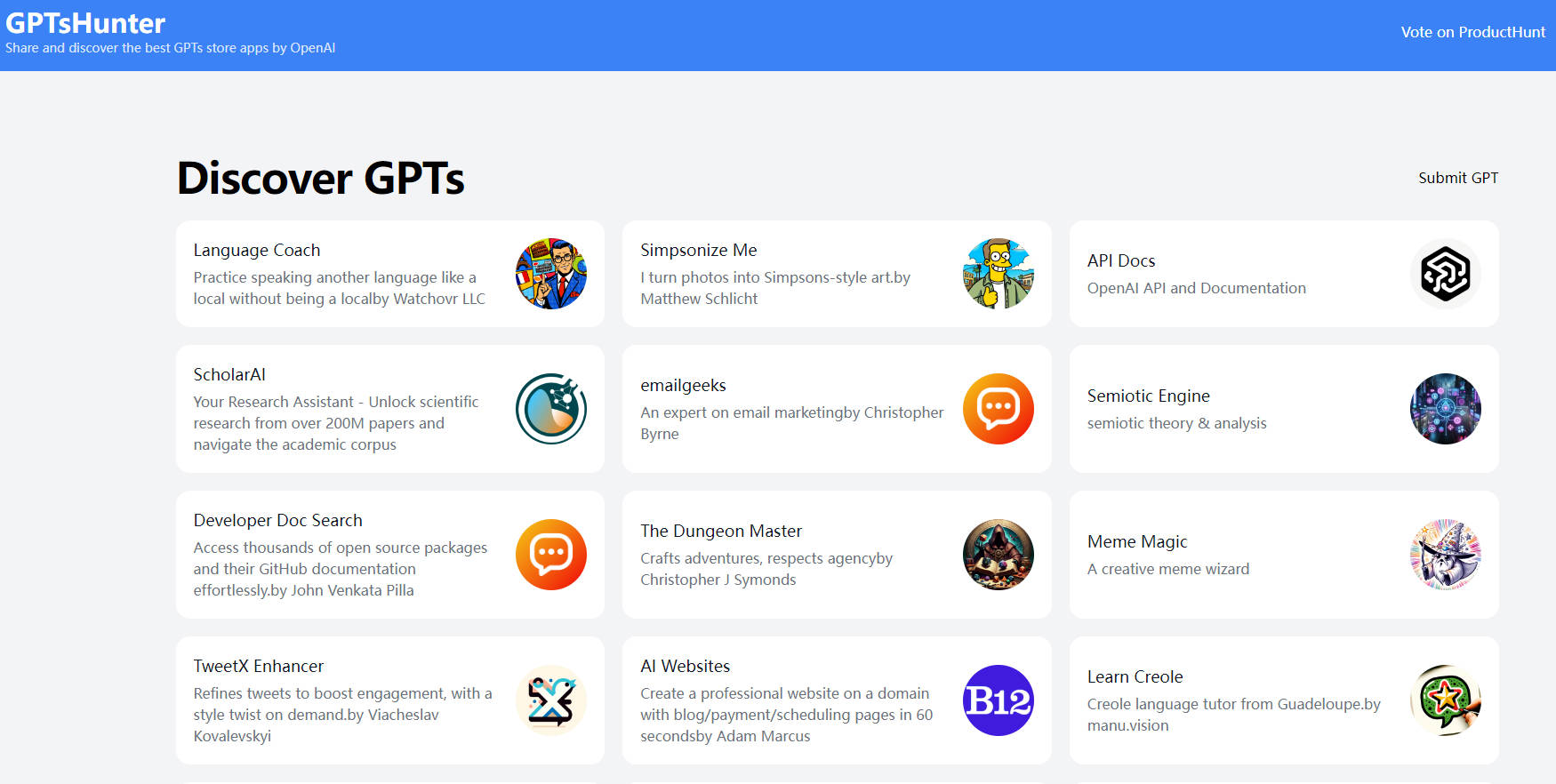 GPTsHunter gallery image