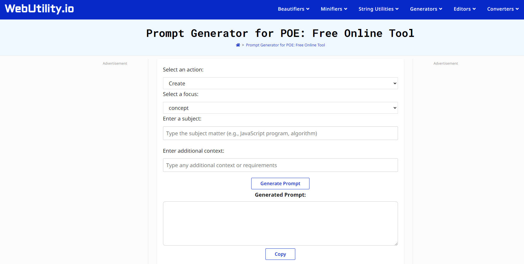 POE Prompt Generator gallery image
