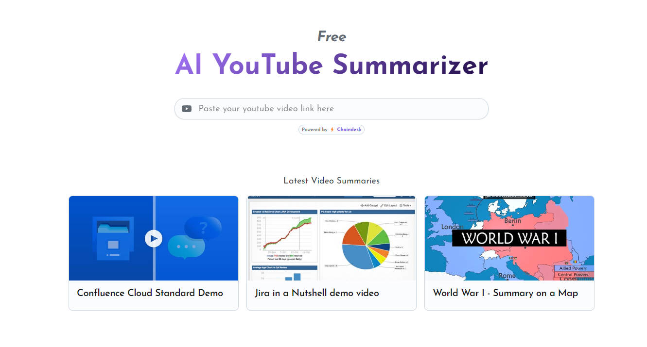 Free AI Youtube Video Summarizer AI Powered YouTube Video Summary 