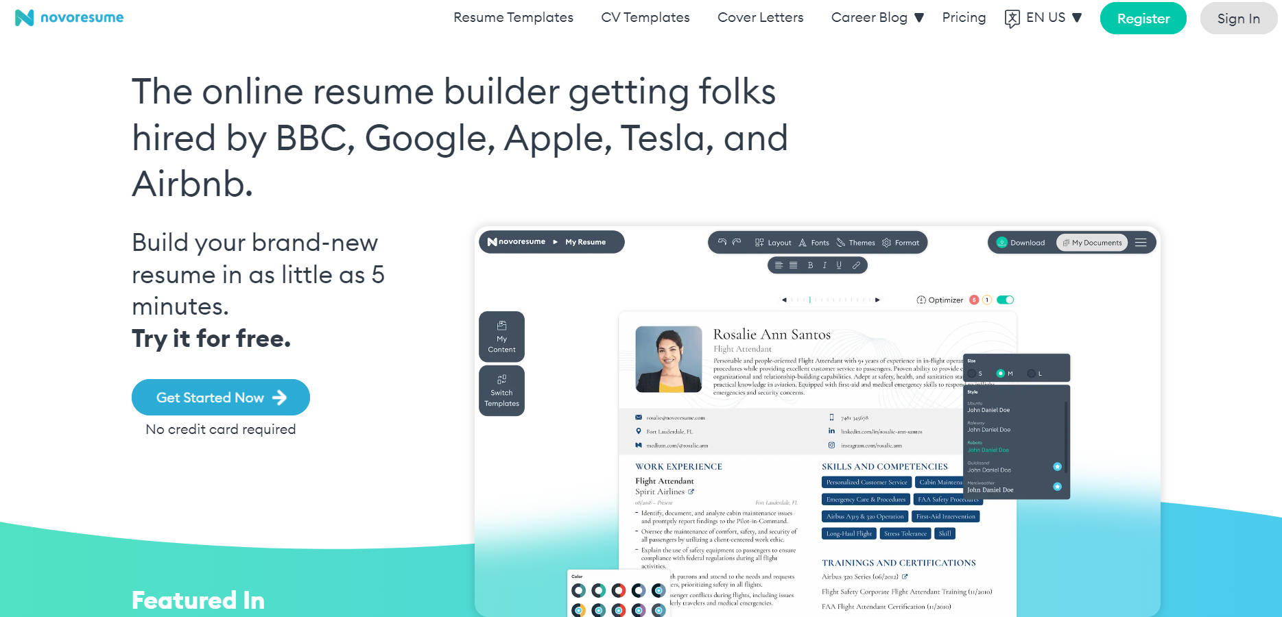Novoresume gallery image