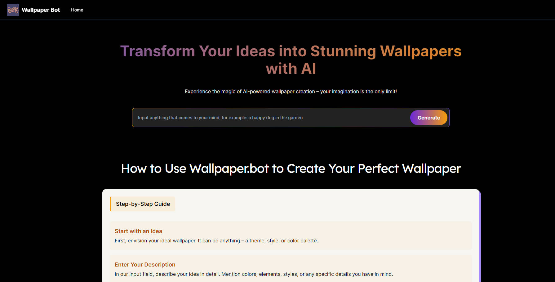 Cool Wallpaper AI Bot Free Online gallery image
