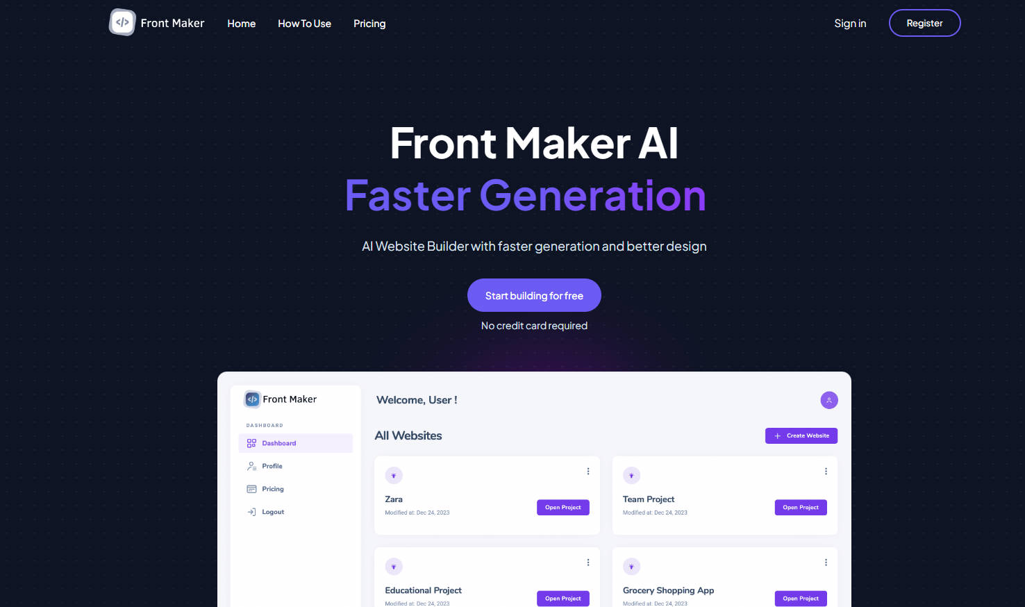 Front Maker AI gallery image