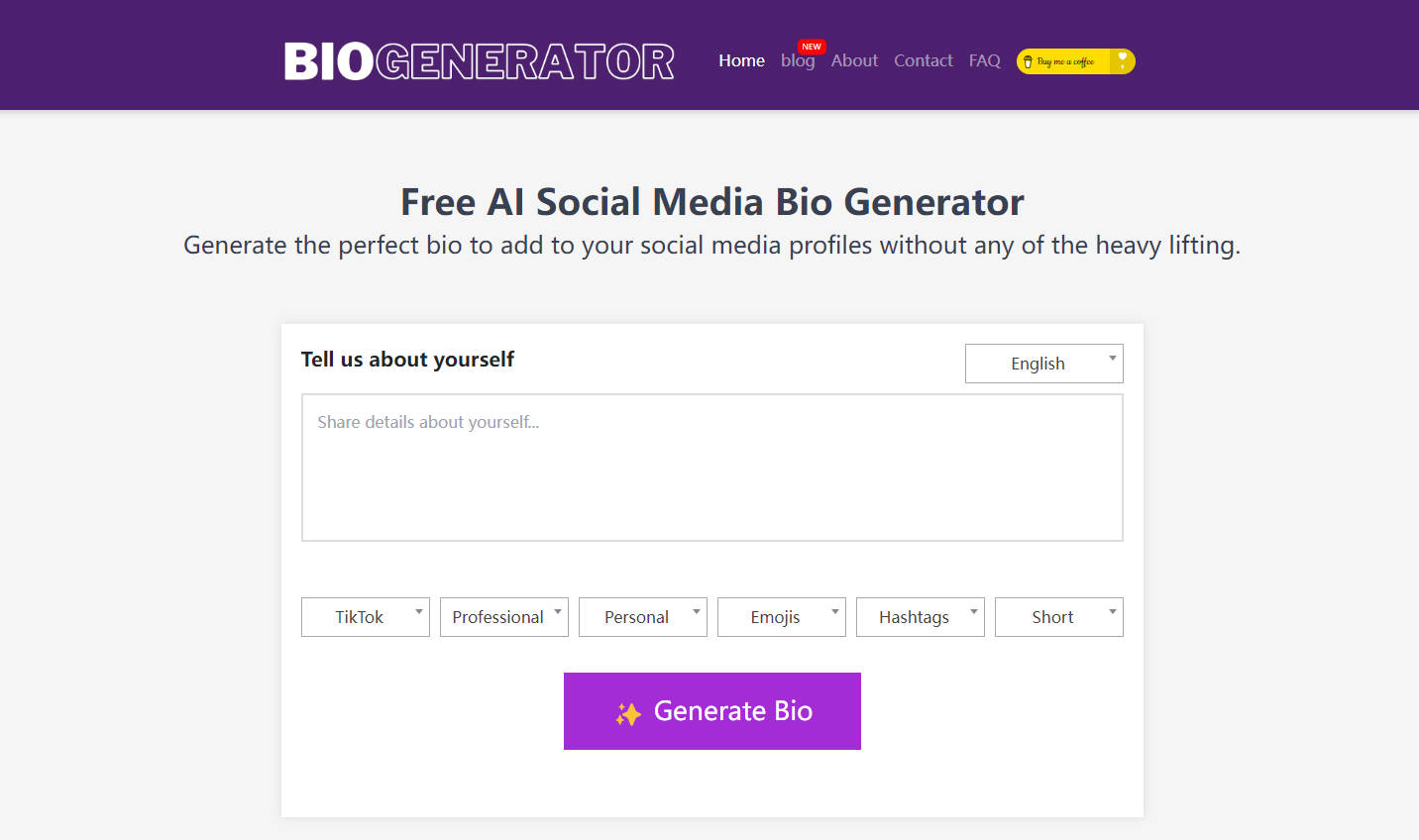 Social Media Bio Generator gallery image