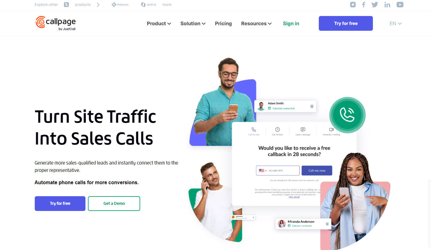 CallPage gallery image