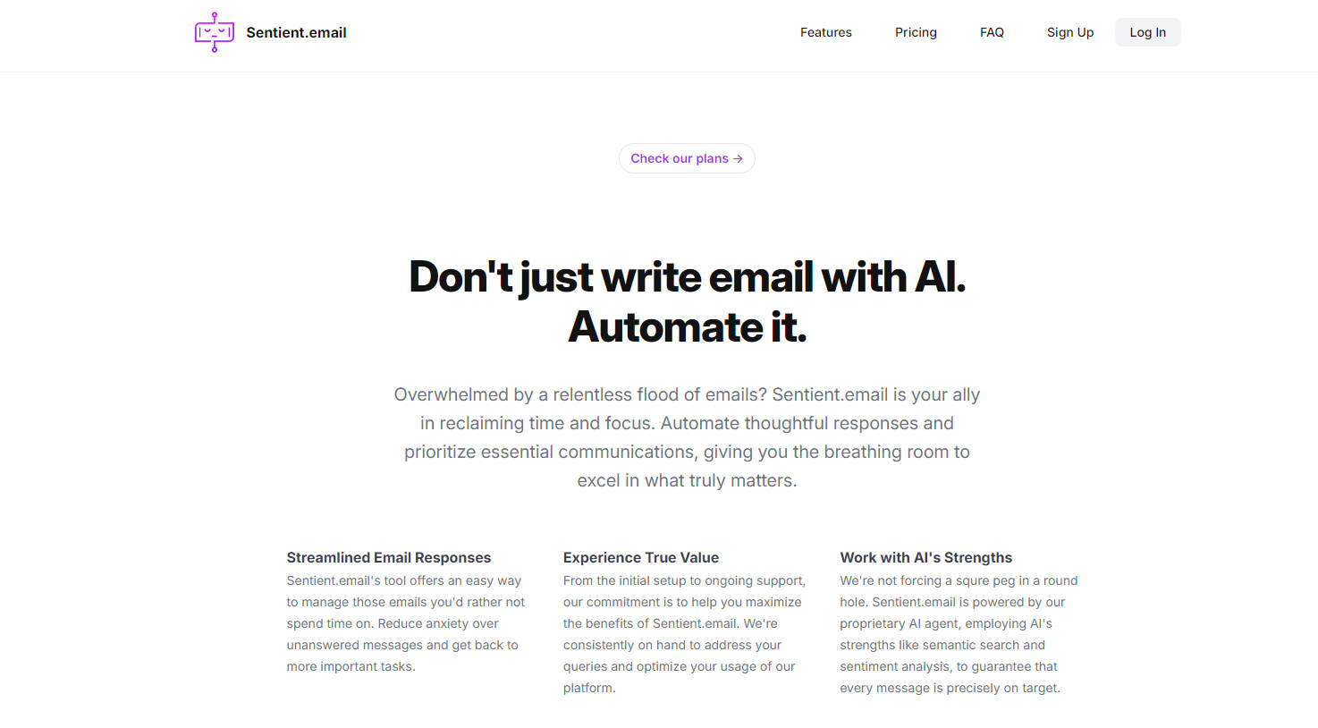 Sentient.email gallery image