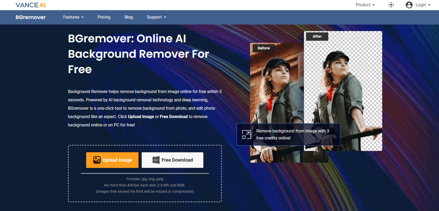 VanceAI BGremover gallery image