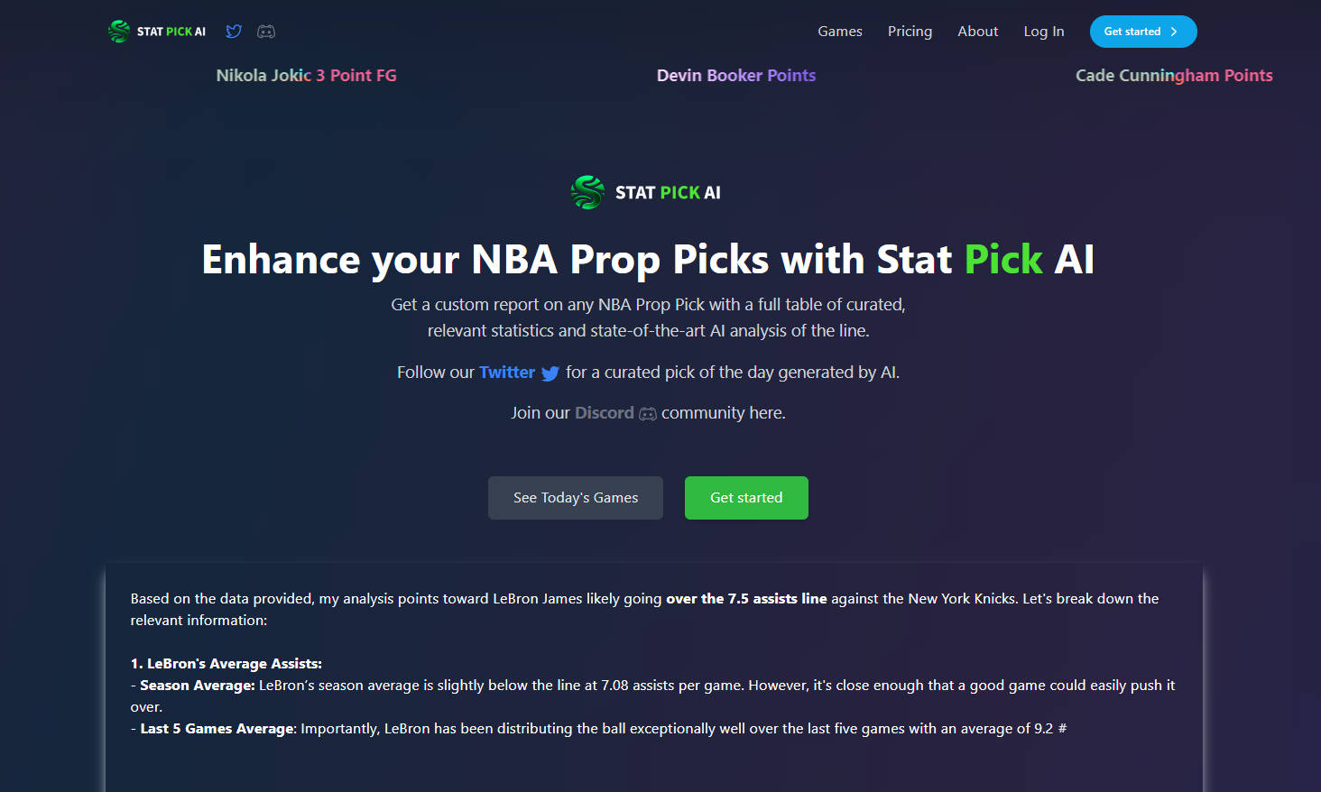 Stat Pick AI gallery image