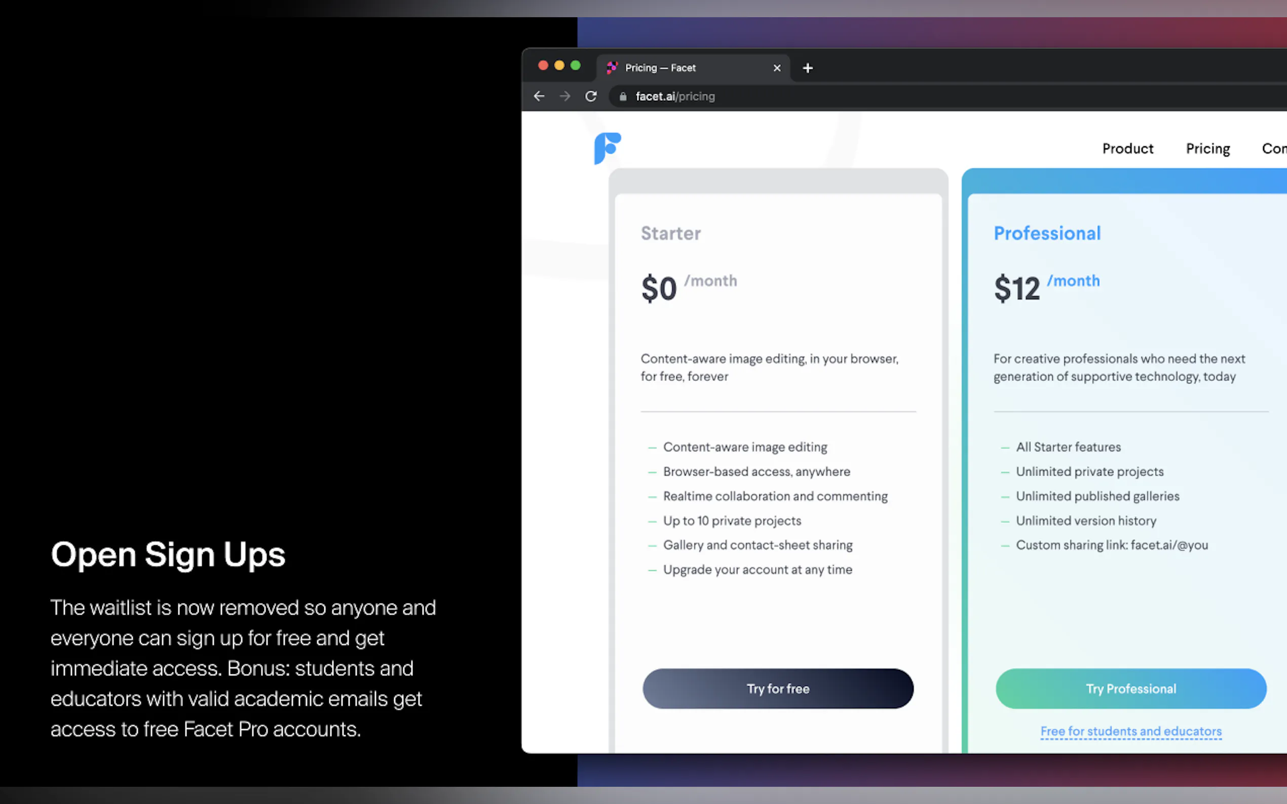 Facet 2.0 gallery image