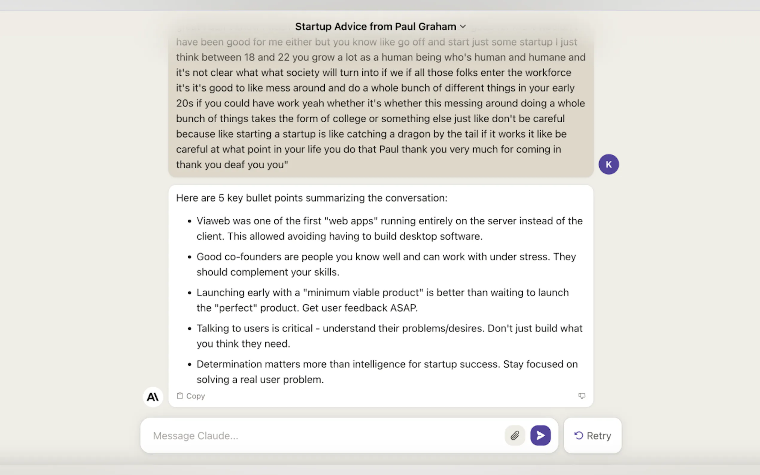 YouTube Summary with Claude gallery image
