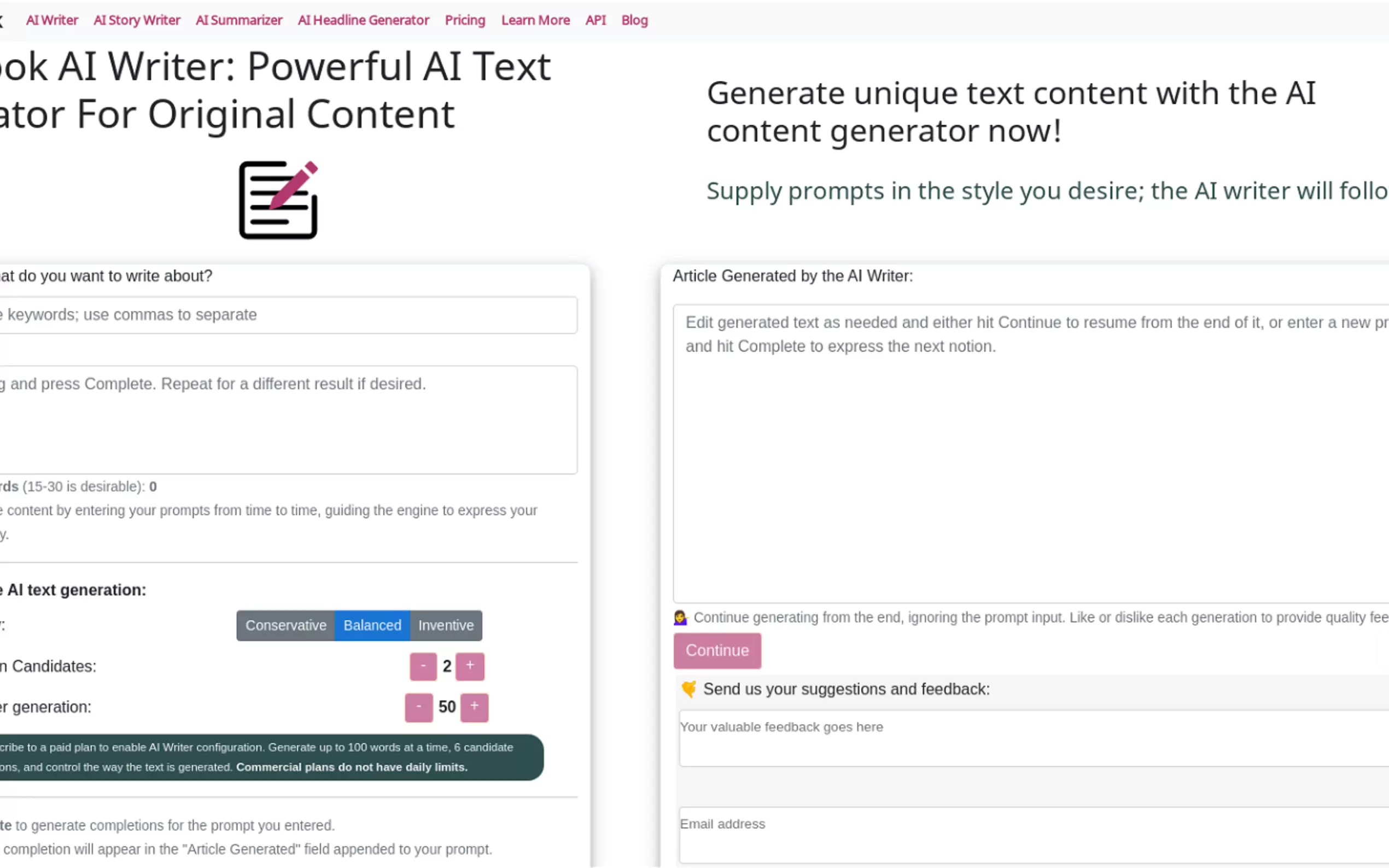 Sassbook AI Writer gallery image