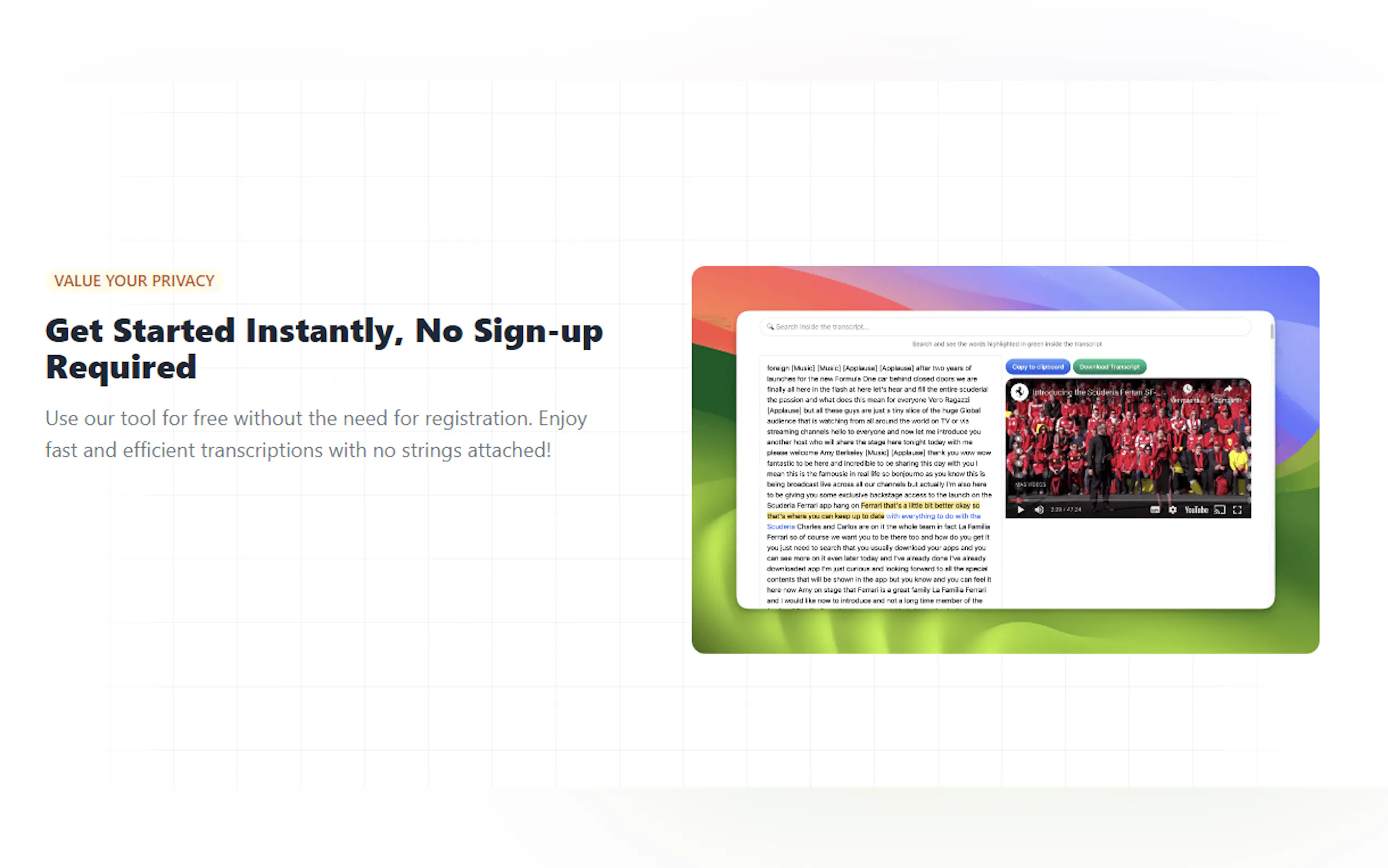 YouTube transcripts by Editby.ai gallery image
