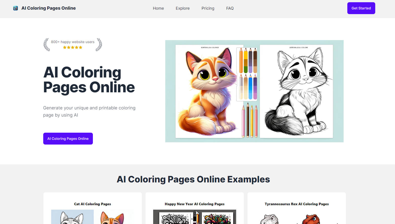 AI Coloring Pages gallery image